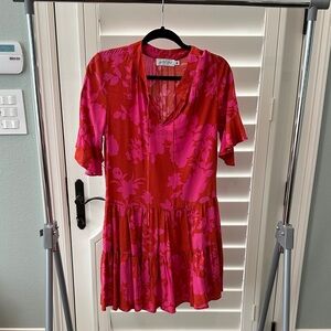 Petal & Pup Red and Pink Floral Dress